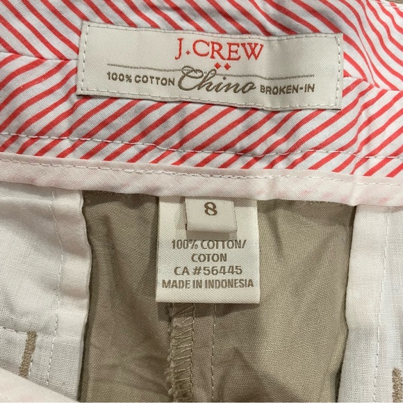J. Crew Factory 3” Chino Broken-in Shorts Tan Sz 8 - Picture 3 of 3
